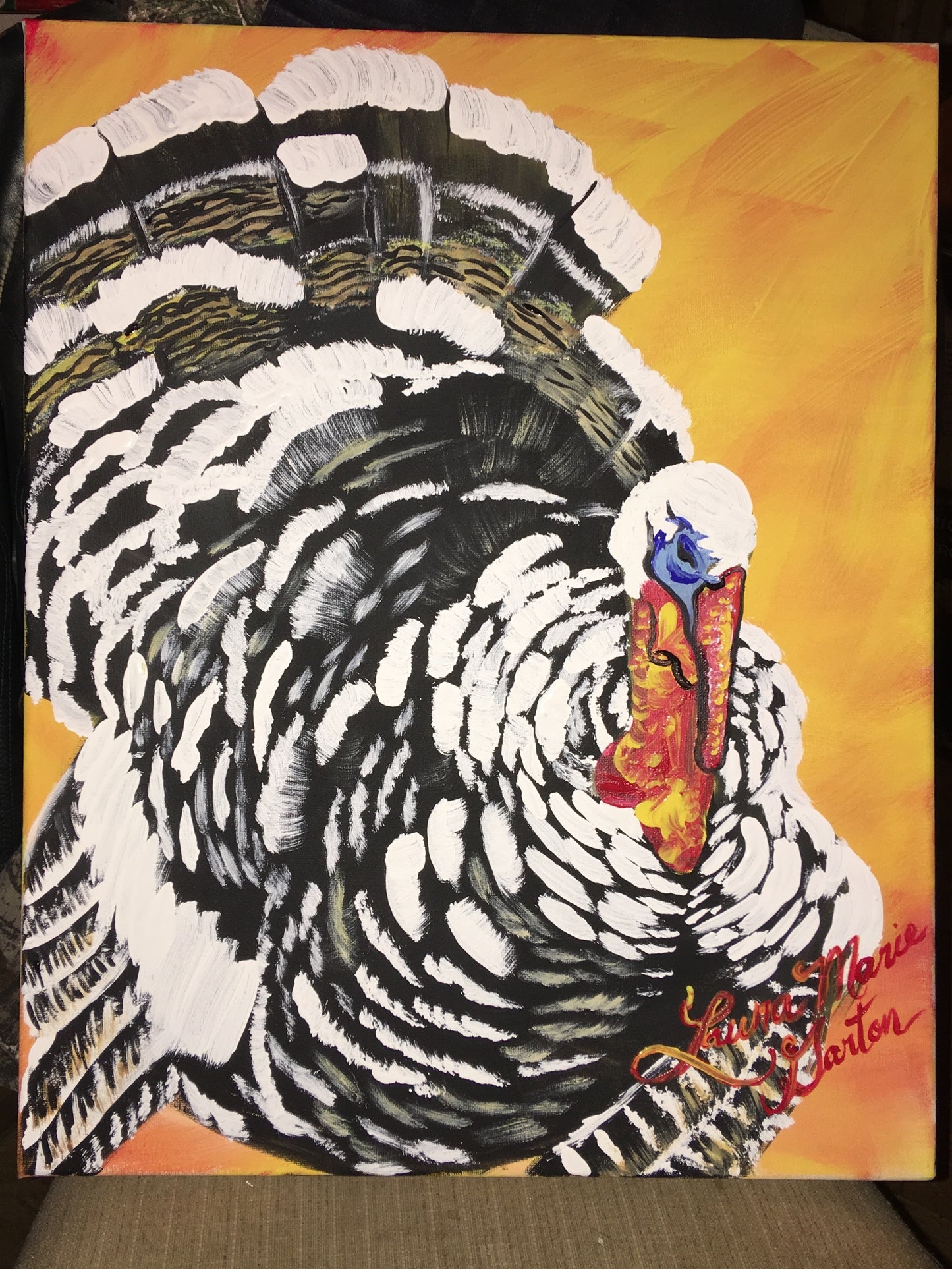 Custom Painted Pet Portrait on 8 in x 8 in Canvas