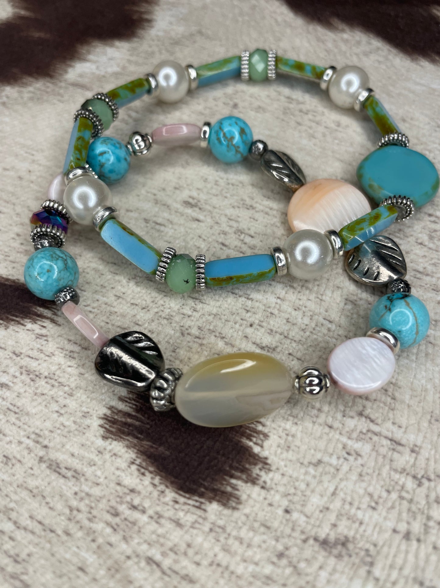 Sky Fall Set 2pc Stretch Bracelets