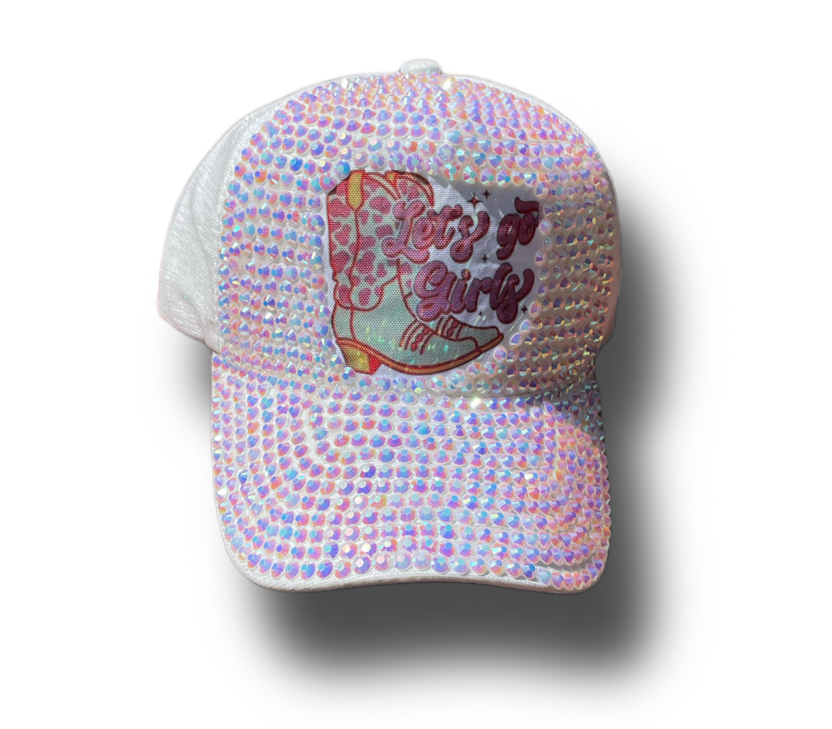 Let’s Go Girls Blinged Out Baseball Hat