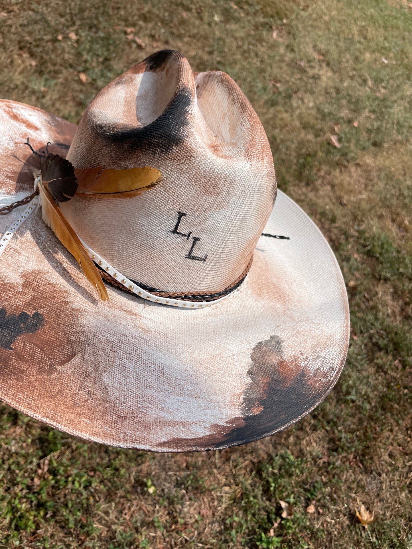 #76 “Cowhide” Custom Loralee Garton Hat