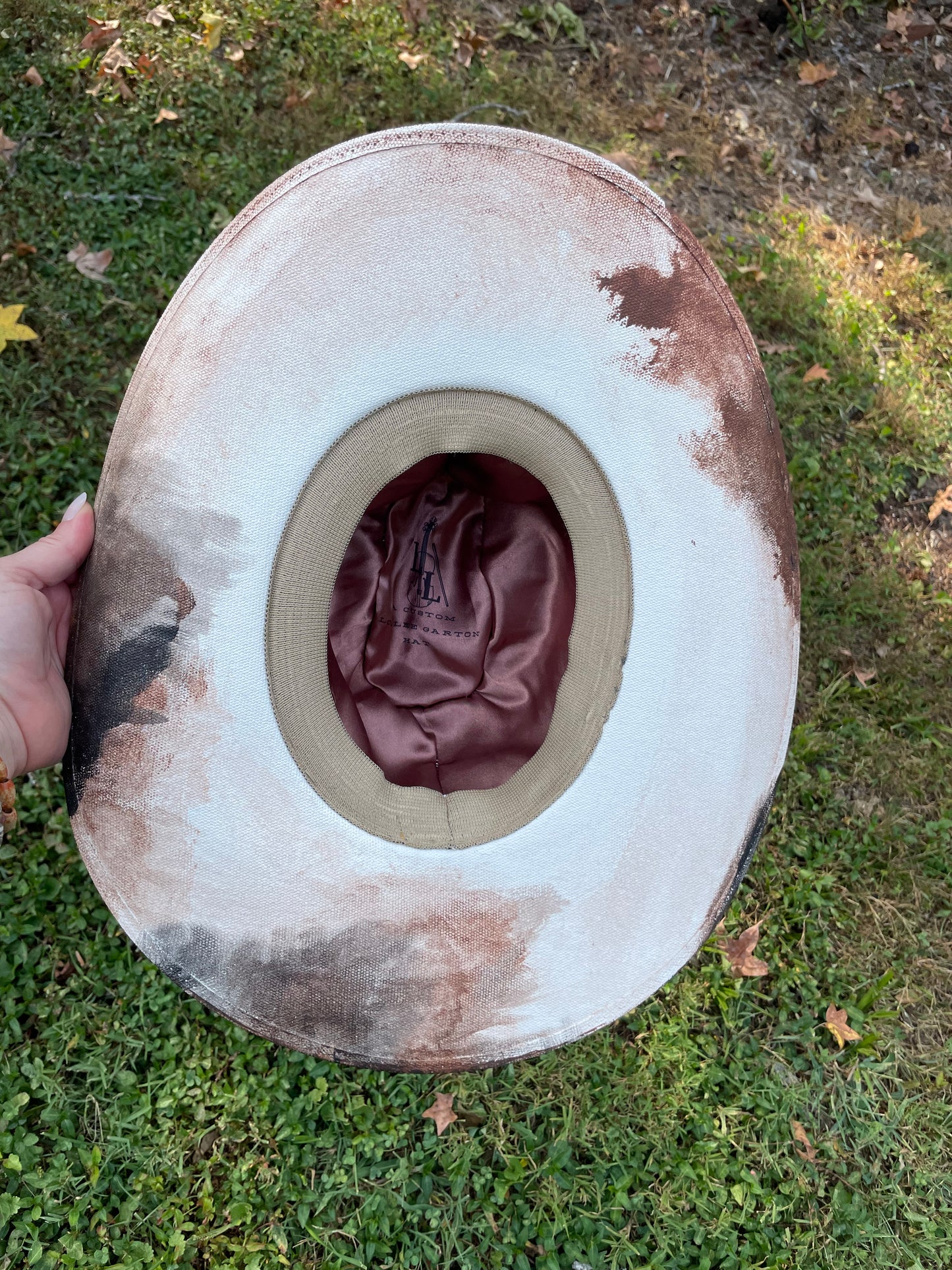 #76 “Cowhide” Custom Loralee Garton Hat
