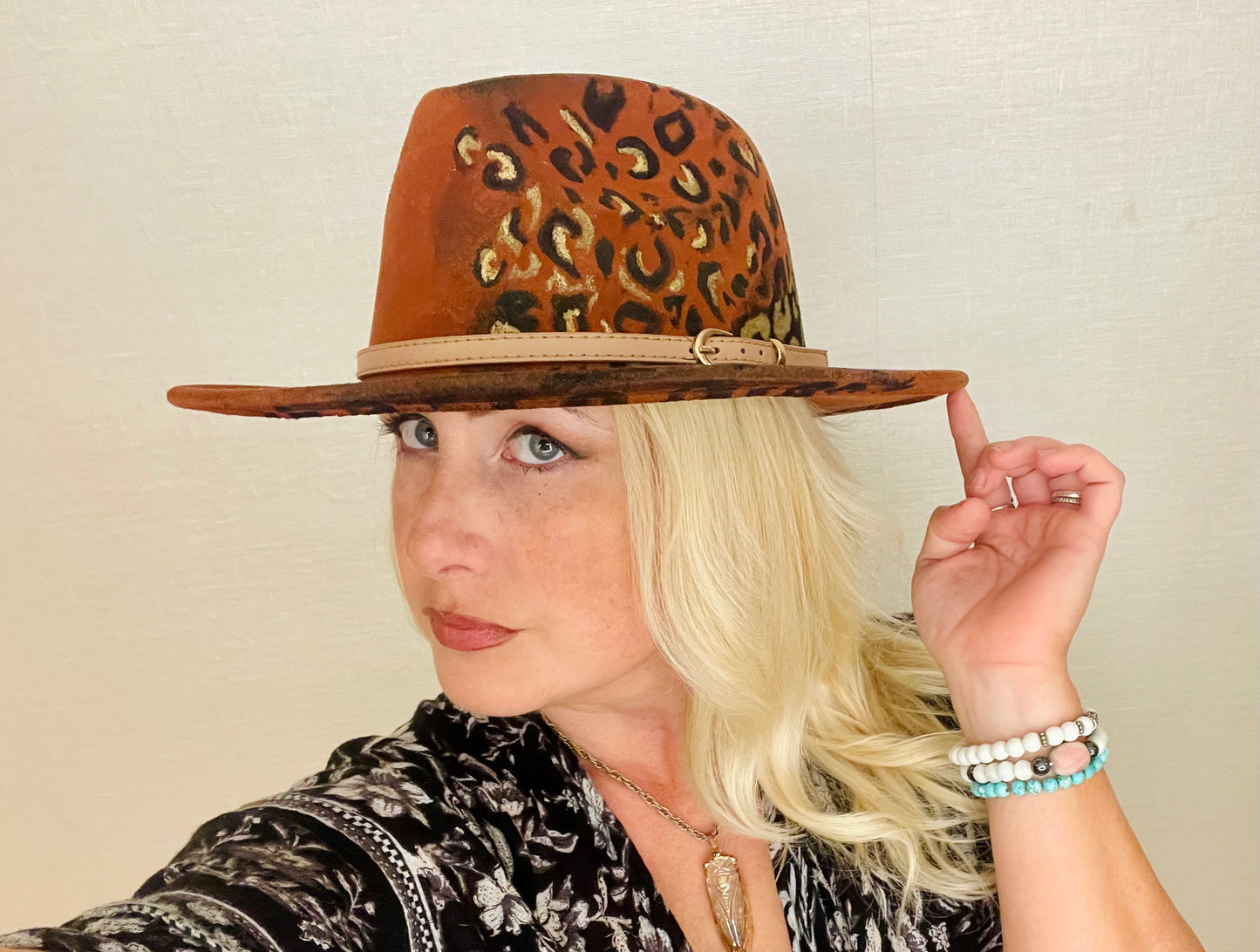 #49 Custom Loralee Garton Hat "Leopard Obsession"