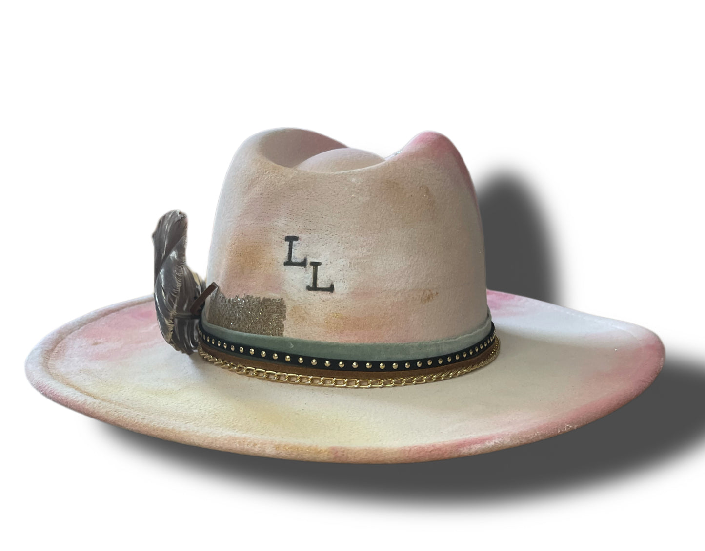 The Cactus Flower Hat Hand painted custom hat by Loralee Garton #54
