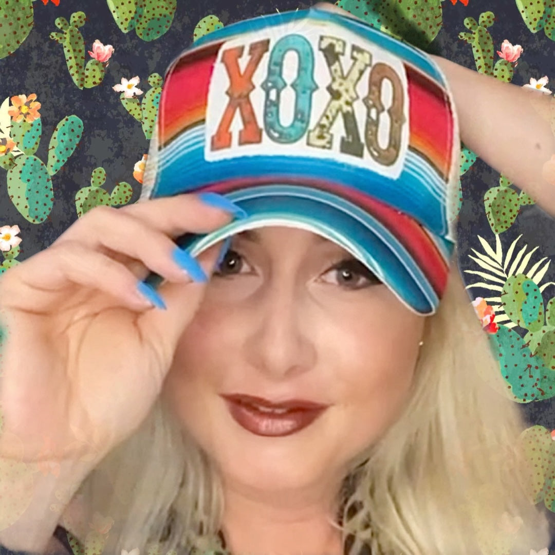 XOXO Serape Ponytail Hat