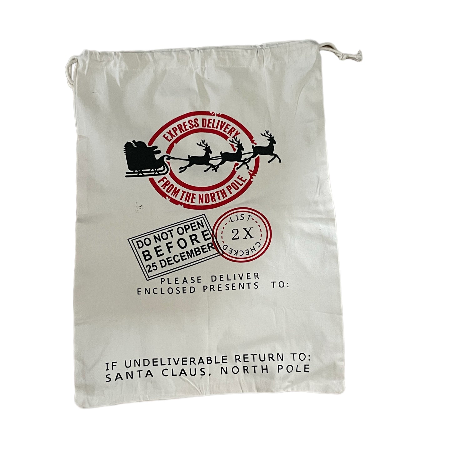 Santa Gift Bag Personalized Custom