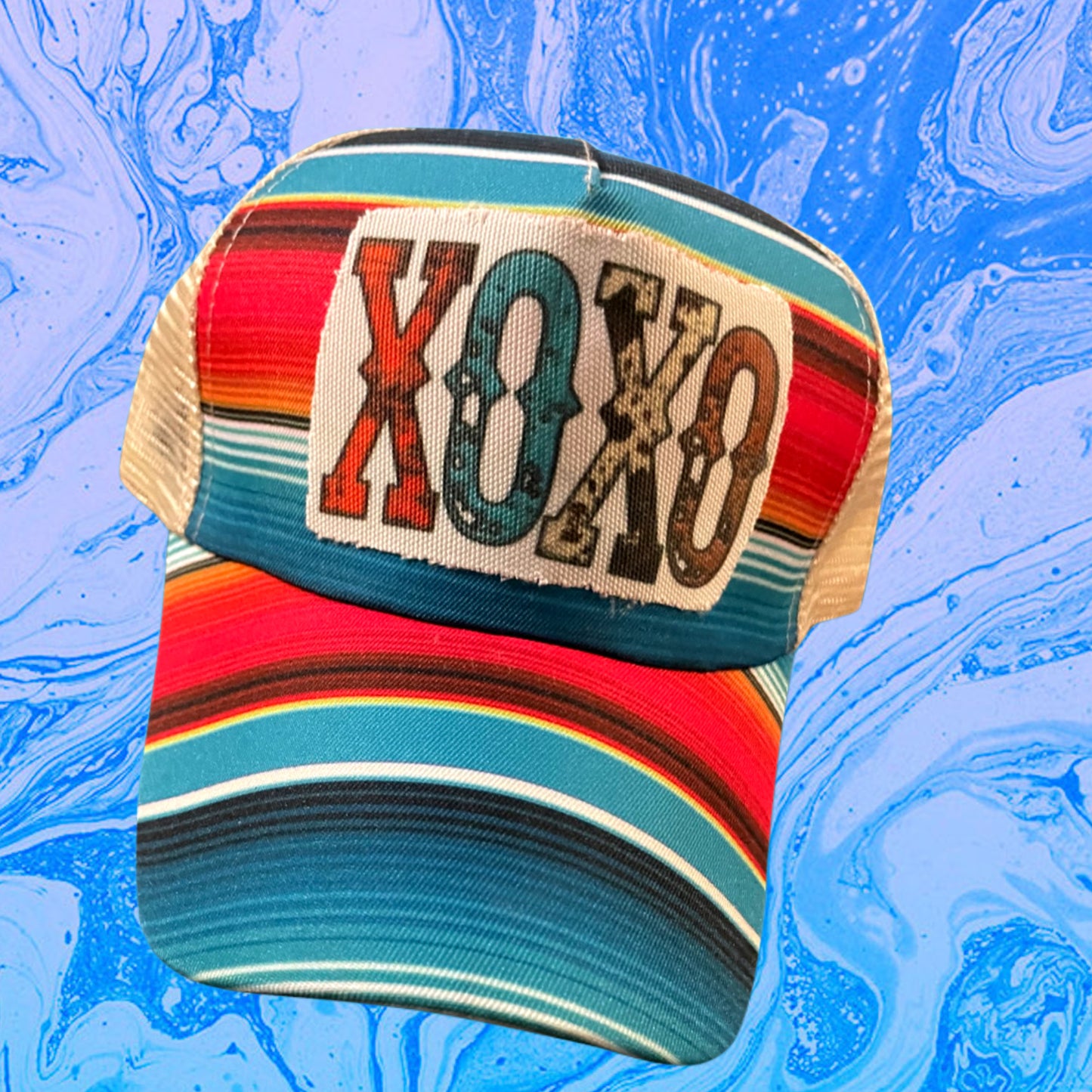 XOXO Serape Ponytail Hat