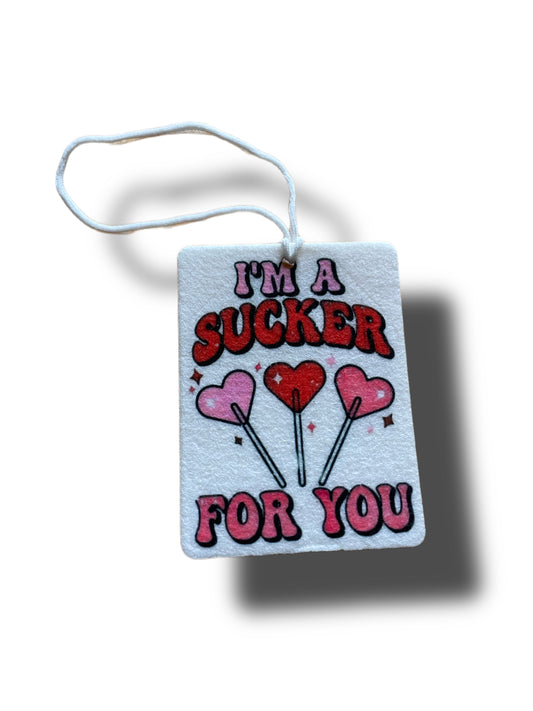 I’m A Sucker For You Valentines Add Your Own Scent Air Freshener