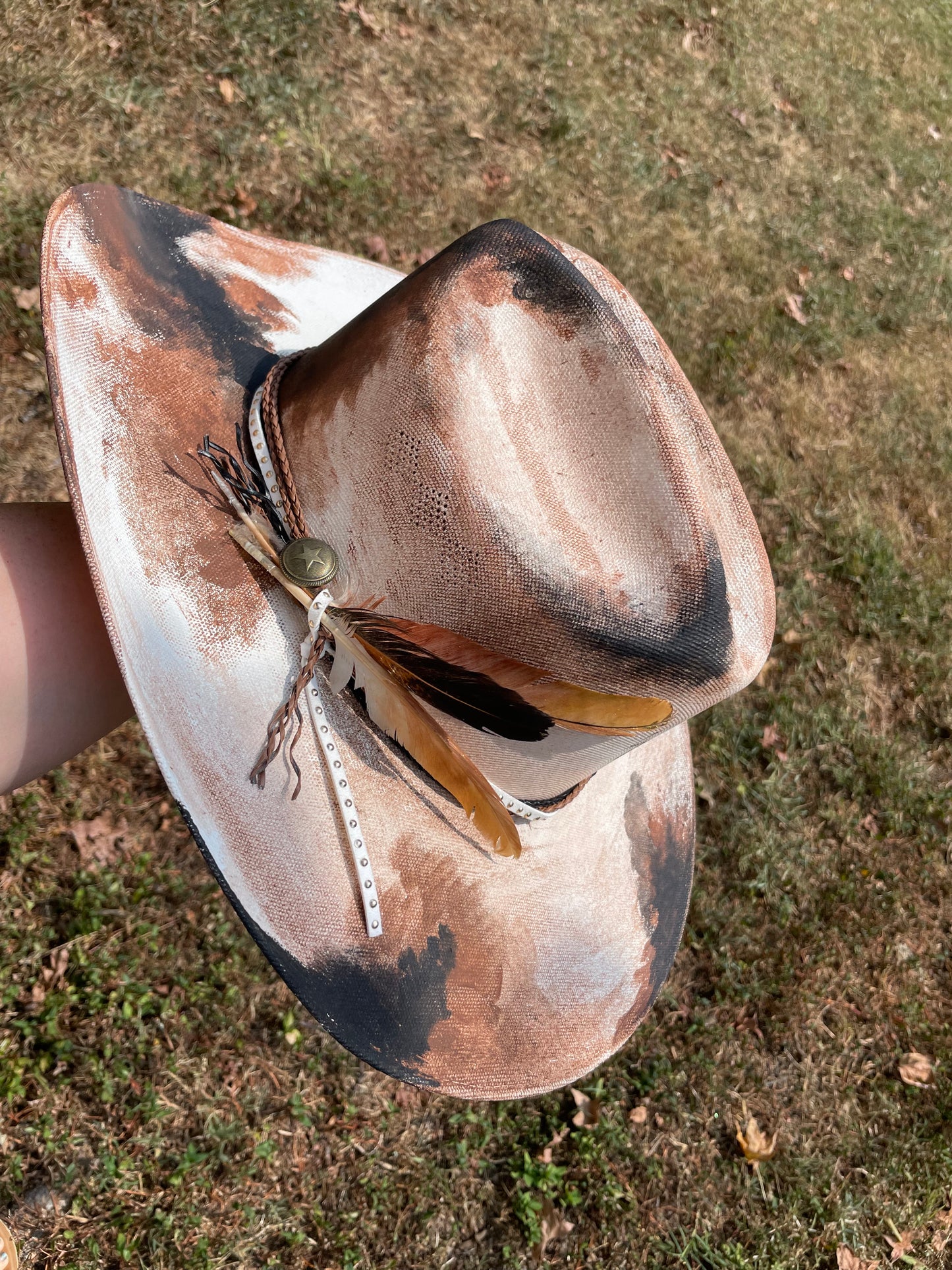 #76 “Cowhide” Custom Loralee Garton Hat