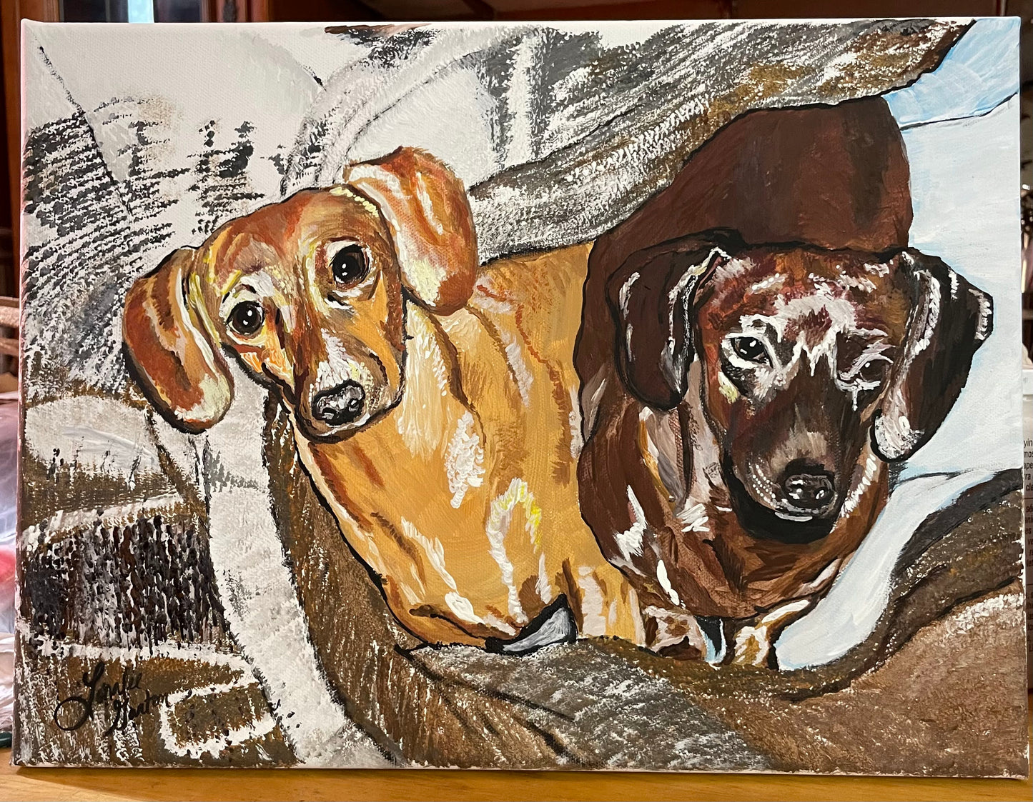 12 in x 12 in Canvas Custom Pet Portrait Painting