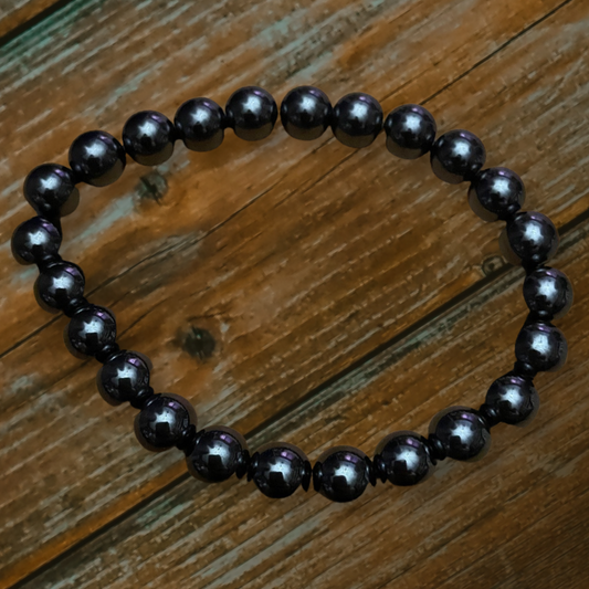 Natural Hematite 8mm Beaded Bracelet