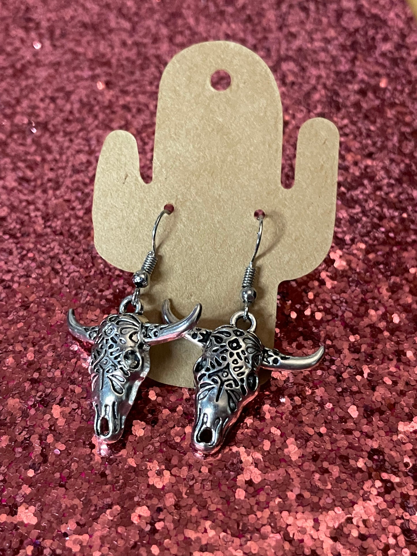 Bull Skull Earrings