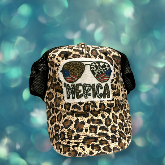 Sunglasses ‘Merica Leopard hat